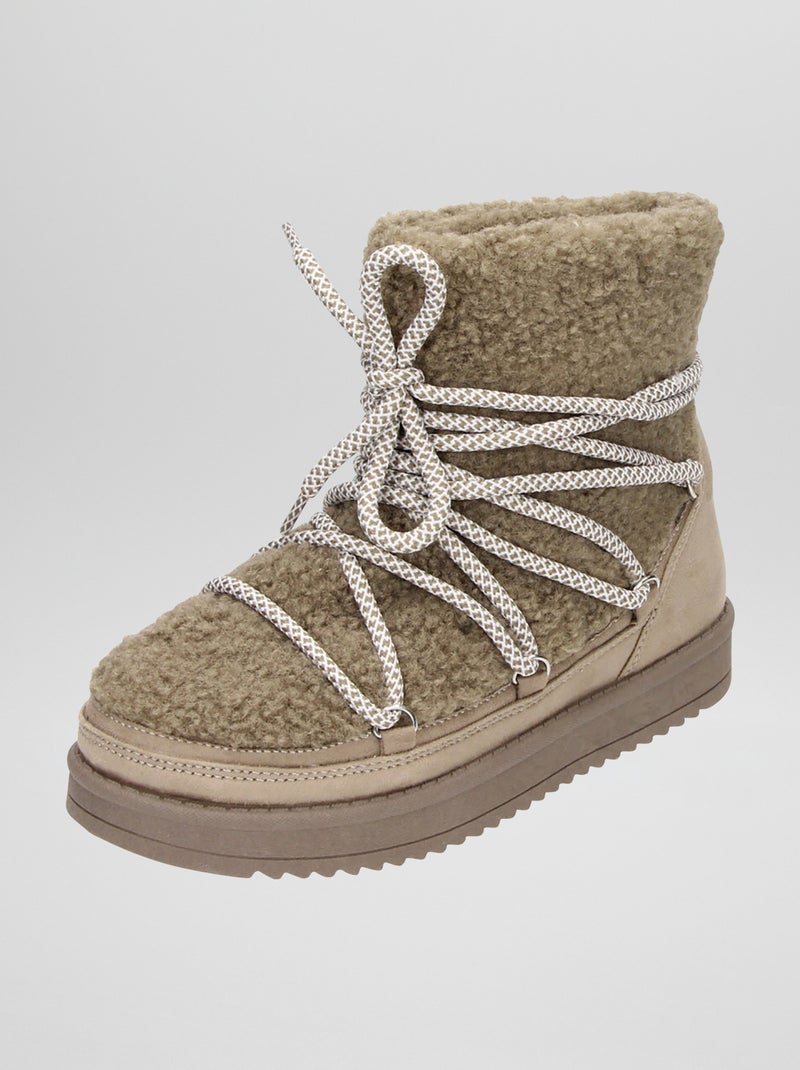 Bottes fourrées Beige - Kiabi
