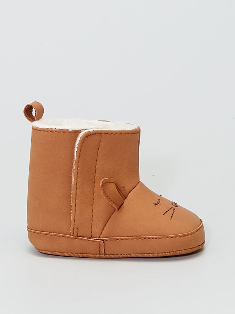 Bottes fourrées 'lapin' camel - Kiabi