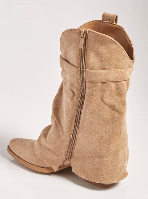Bottes froissées à talon style cow girl - AFIBEL - Kiabi