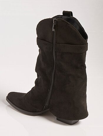 Bottes froissées à talon style cow girl - AFIBEL