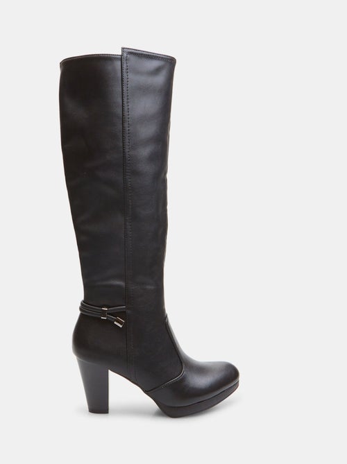 Bottes hautes avec talon large BATA - Kiabi