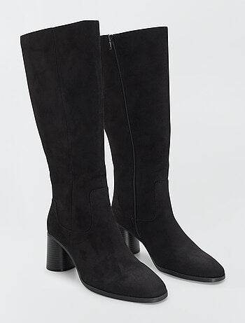 Bottes hautes avec talons ronds