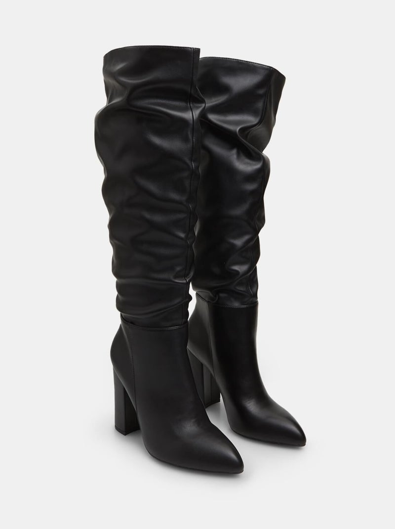 Bottes hautes Bata Red Label avec talon de 10 cm Noir - Kiabi