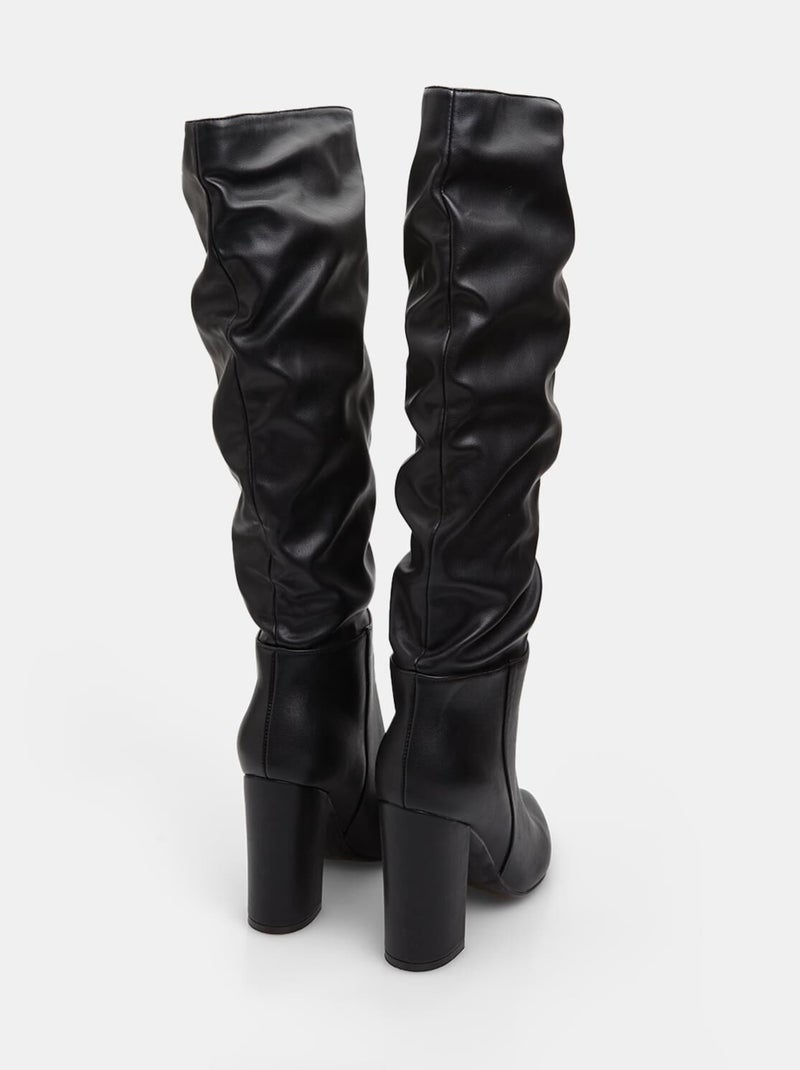 Bottes hautes Bata Red Label avec talon de 10 cm Noir - Kiabi