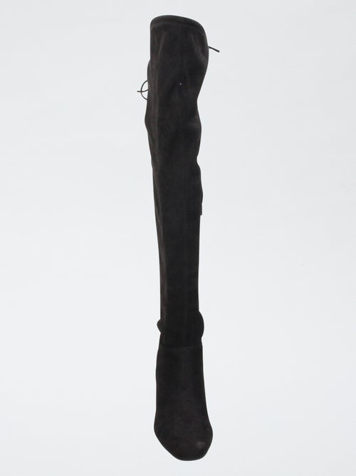Bottes hautes cuissardes en suédine - Kiabi
