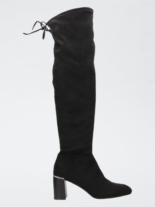 Bottes hautes cuissardes en suédine - Kiabi