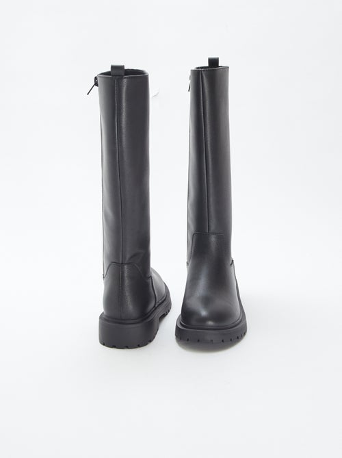 Bottes hautes en simili - Kiabi