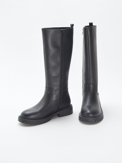Bottes hautes en simili - Kiabi