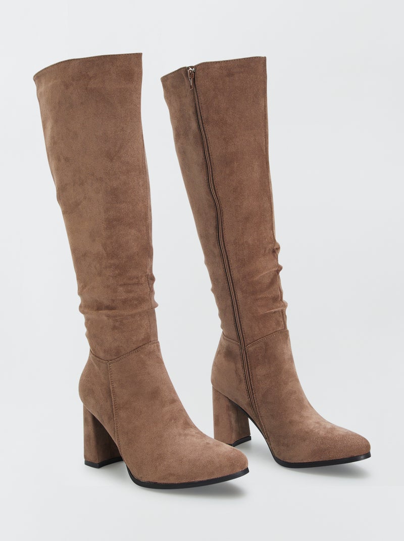 Bottes hautes Marron - Kiabi