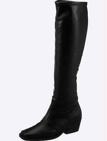 Bottes Mélange De Cuir Et Synthétique - Taille Standard - Helline