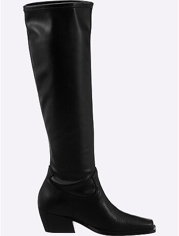 Bottes Mélange De Cuir Et Synthétique - Taille Standard - Helline