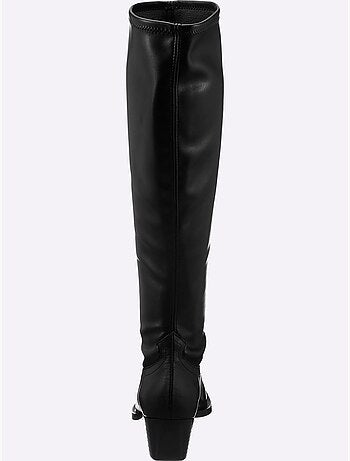 Bottes Mélange De Cuir Et Synthétique - Taille Standard - Helline