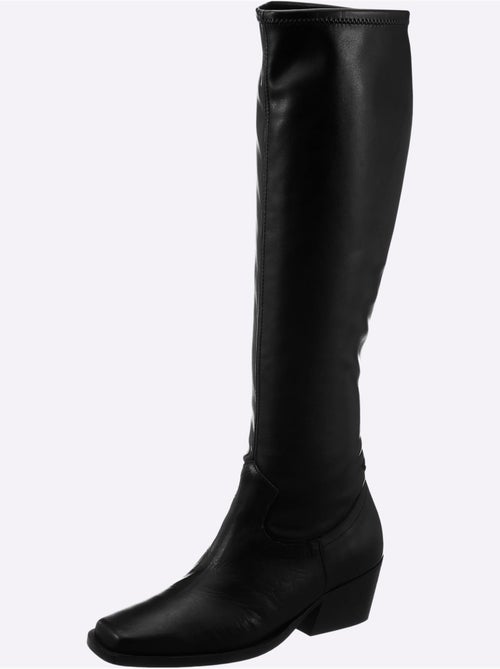 Bottes Mélange De Cuir Et Synthétique - Taille Standard - Helline - Kiabi Bottes Mélange De Cuir Et Synthétique - Taille Standard - Helline - Kiabi
