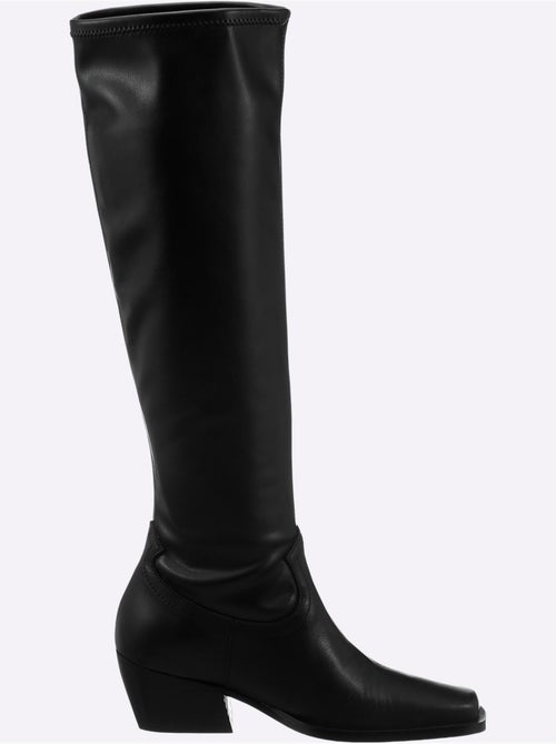 Bottes Mélange De Cuir Et Synthétique - Taille Standard - Helline - Kiabi Bottes Mélange De Cuir Et Synthétique - Taille Standard - Helline - Kiabi