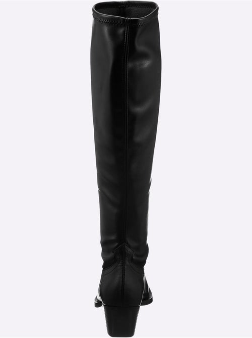 Bottes Mélange De Cuir Et Synthétique - Taille Standard - Helline - Kiabi Bottes Mélange De Cuir Et Synthétique - Taille Standard - Helline - Kiabi