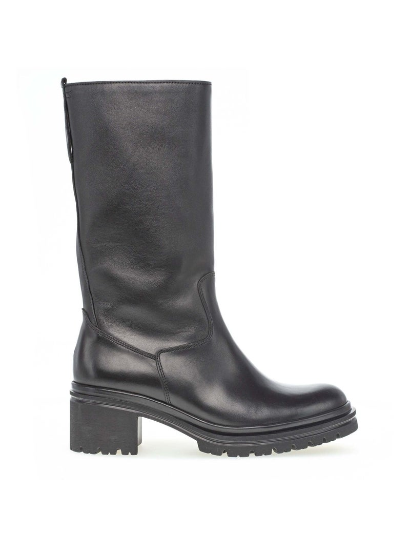 Bottes mid  en cuir Gabor Noir Noir - Kiabi