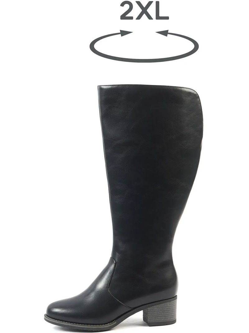 Bottes mollets larges 2XL - Acai Noir - Kiabi