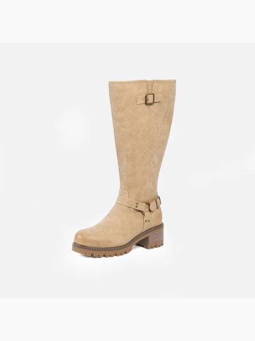 Bottes mollets larges 2xl - apricot - Kiabi Bottes mollets larges 2xl - apricot - Kiabi