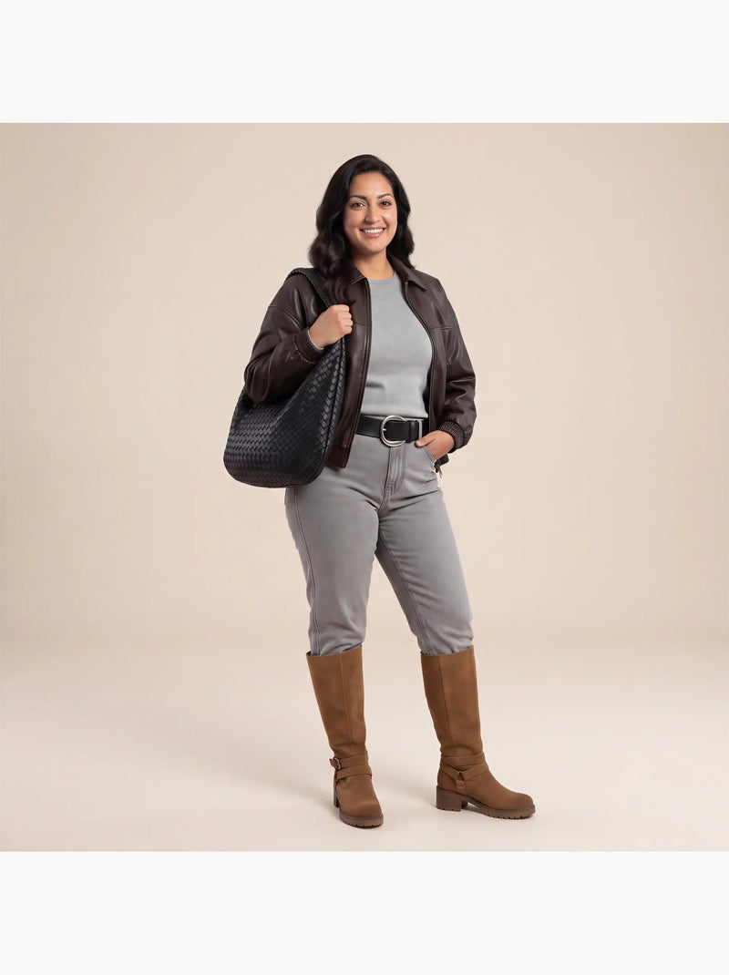 Bottes mollets larges 2xl - detroit Taupe - Kiabi