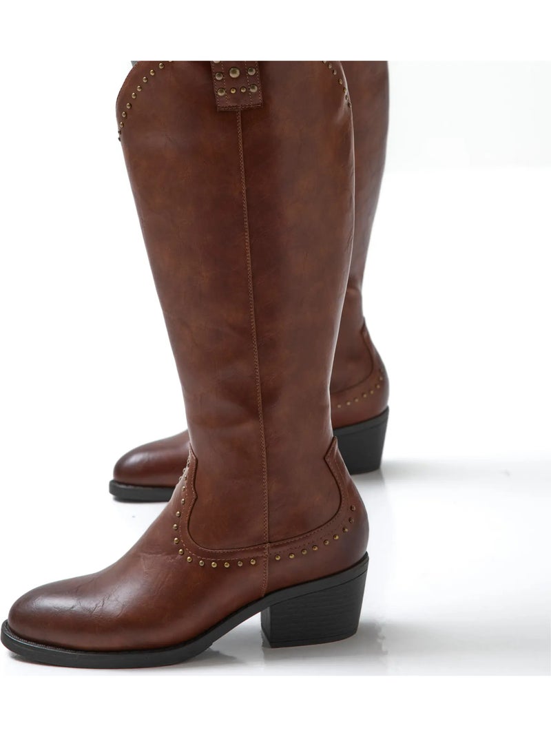 Bottes mollets larges 2xl - grapes Marron foncé - Kiabi