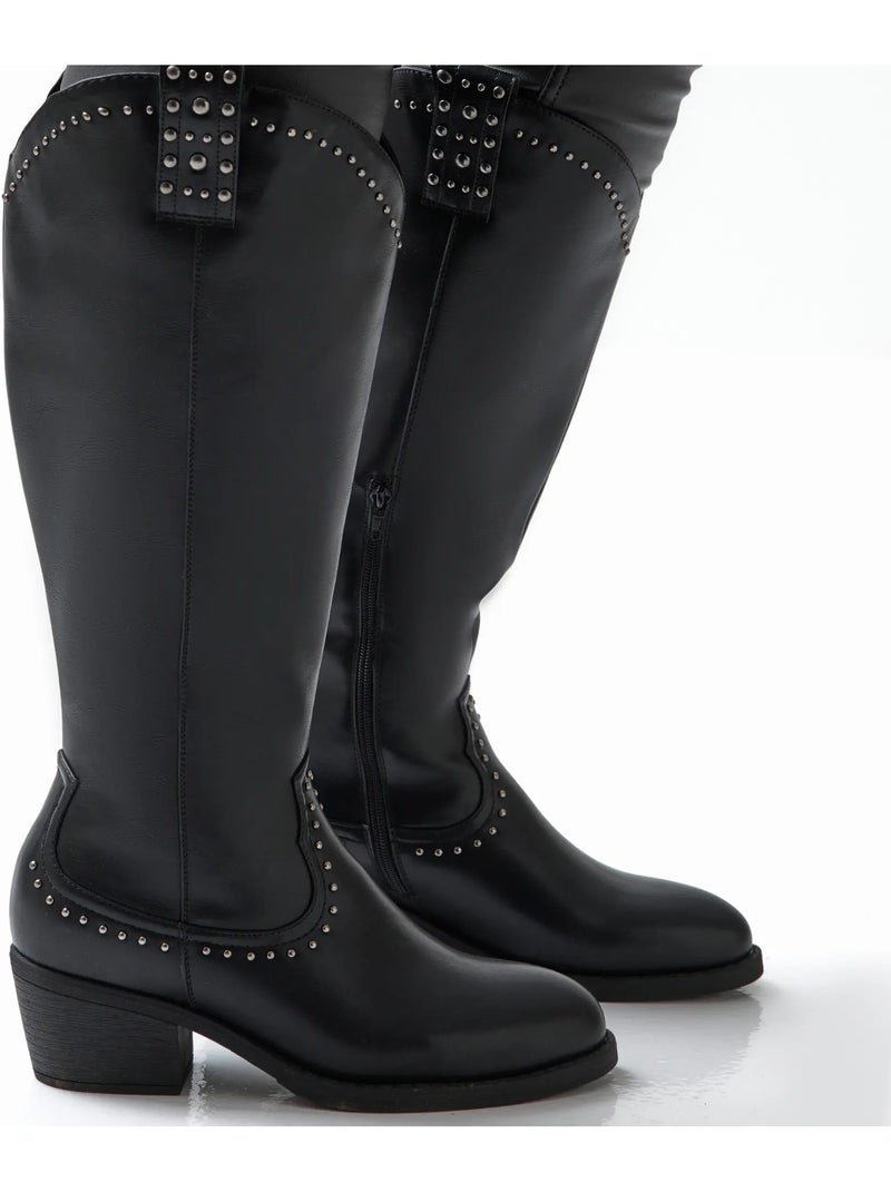 Bottes mollets larges 2xl - grapes Noir - Kiabi