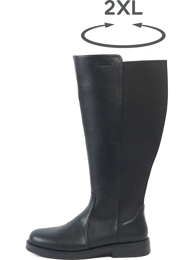 Bottes mollets larges 2xl - guiomar Noir - Kiabi