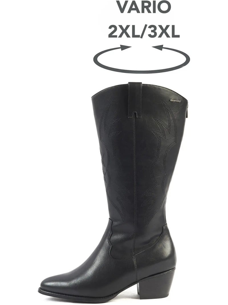 Bottes mollets larges 2xl - irina Noir Noir Noir - Kiabi