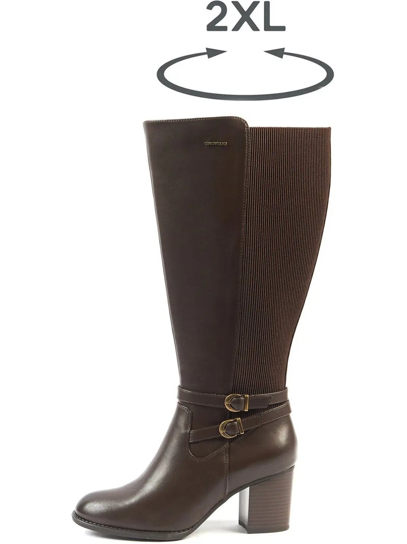 Bottes mollets larges 2XL - Marta Marron - Kiabi
