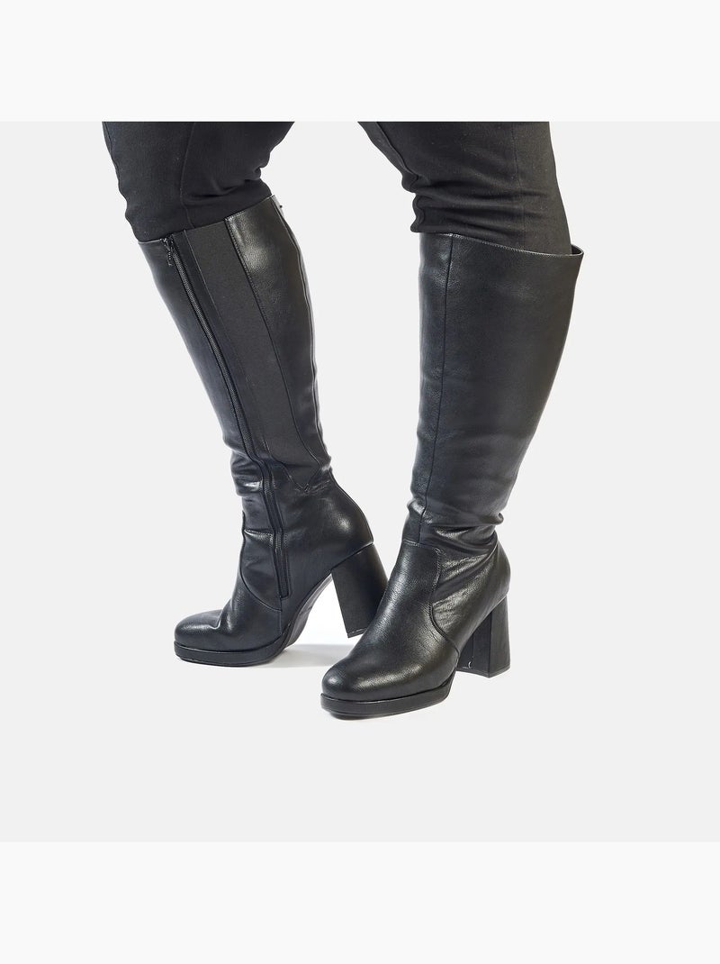 Bottes mollets larges 2xl - melissa Noir - Kiabi