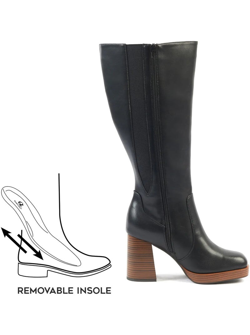 Bottes mollets larges 2XL - Modèle Melissa Noir Marron - Kiabi