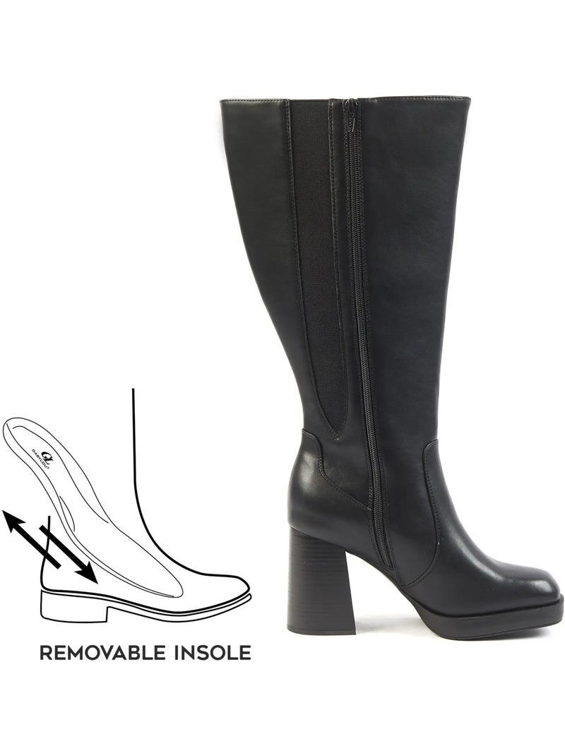 Bottes mollets larges 2XL - Modèle Melissa Noir Noir Noir - Kiabi