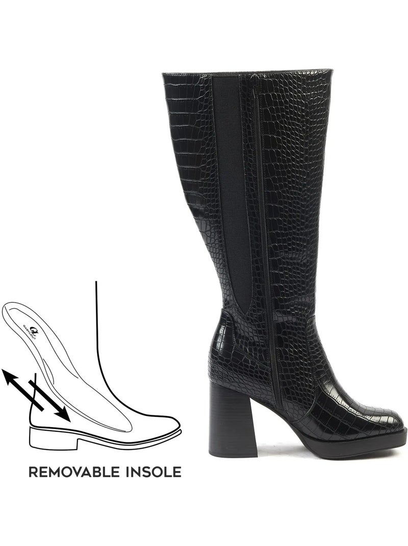 Bottes mollets larges 2XL - Modèle Melissa Noir - Kiabi