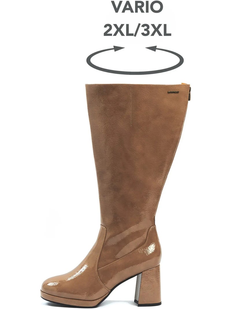 Bottes mollets larges 2XL - Modèle Melissa Taupe - Kiabi