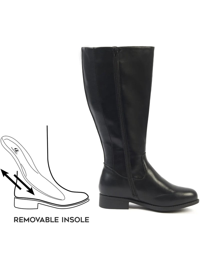 Bottes mollets larges 2xl - orange Noir - Kiabi