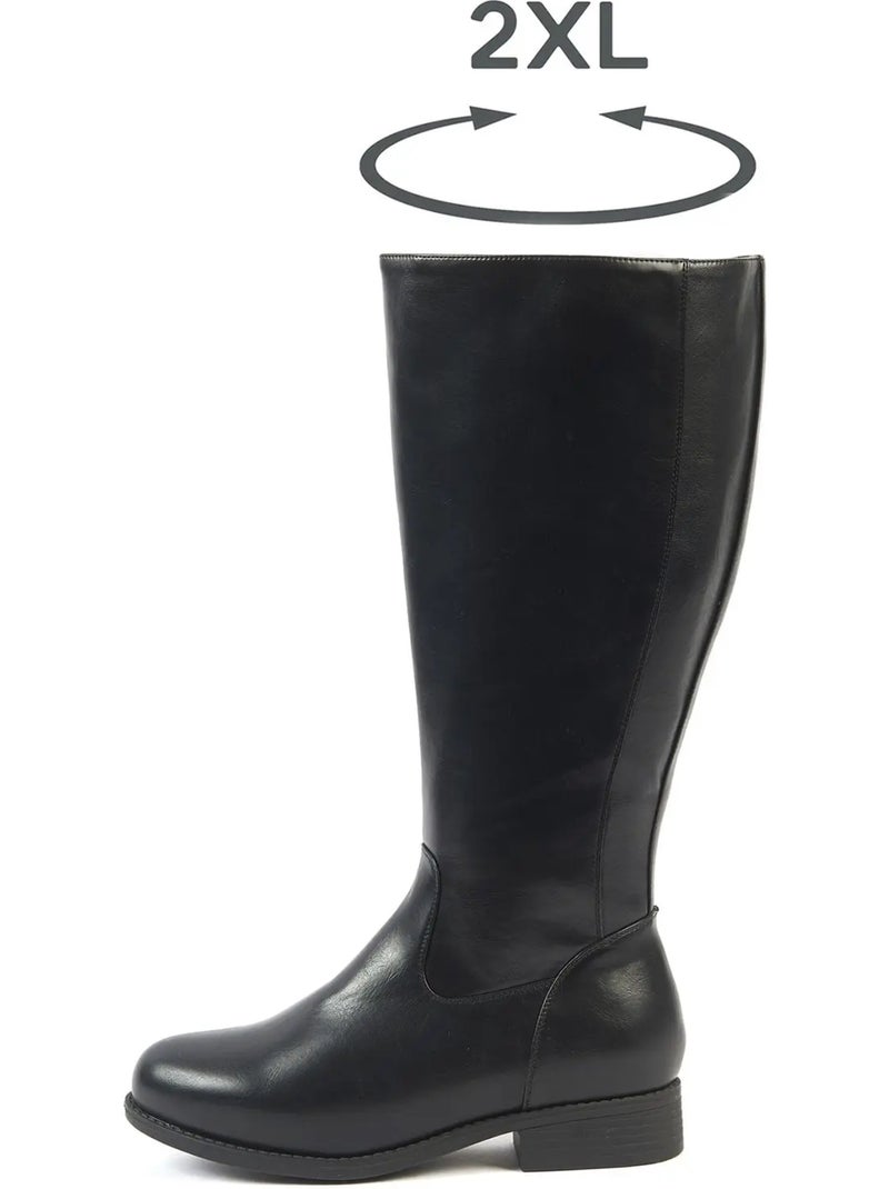Bottes mollets larges 2xl - orange Noir - Kiabi
