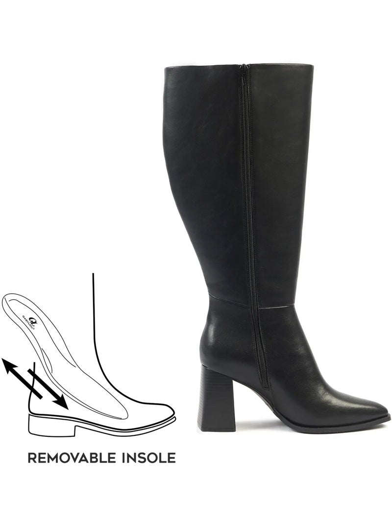 Bottes mollets larges 2XL - Sarah Noir - Kiabi