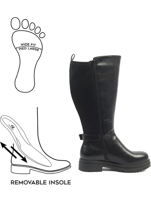 Bottes mollets larges 3xl - kylie - Kiabi Bottes mollets larges 3xl - kylie - Kiabi