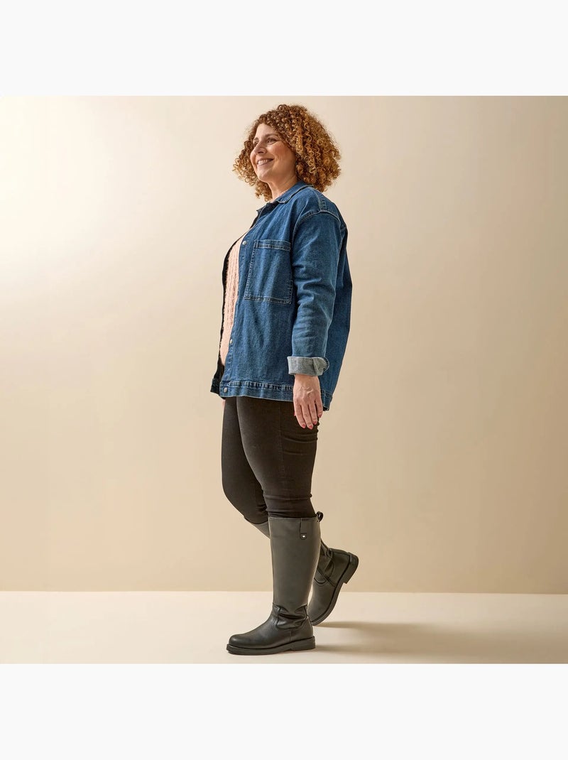 Bottes mollets larges 3xl - lise Noir Noir - Kiabi