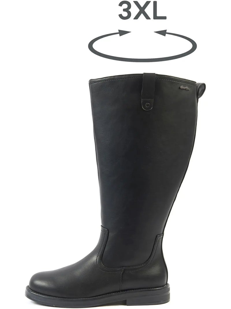 Bottes mollets larges 3xl - lise Noir Noir - Kiabi