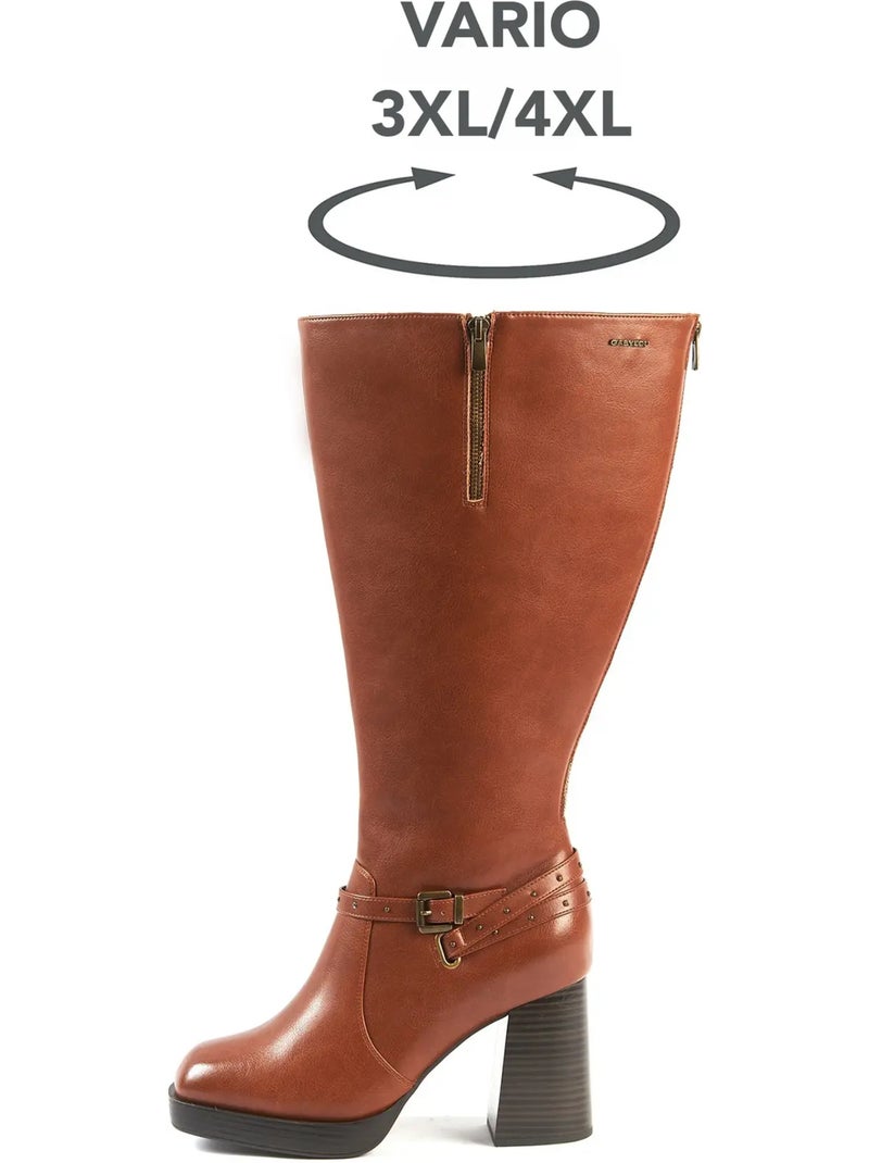 Bottes mollets larges 3xl - manon Marron - Kiabi