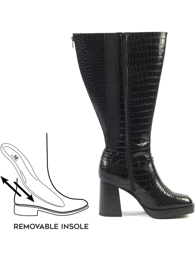 Bottes mollets larges 3xl - manon Noir - Kiabi