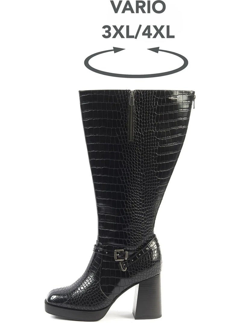 Bottes mollets larges 3xl - manon Noir - Kiabi