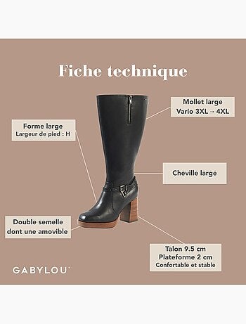 Bottes mollets larges 3XL - Manon
