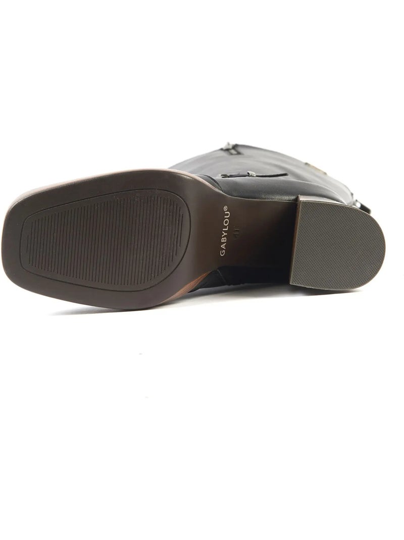 Bottes mollets larges 3XL - Modèle Manon Noir Noir - Kiabi