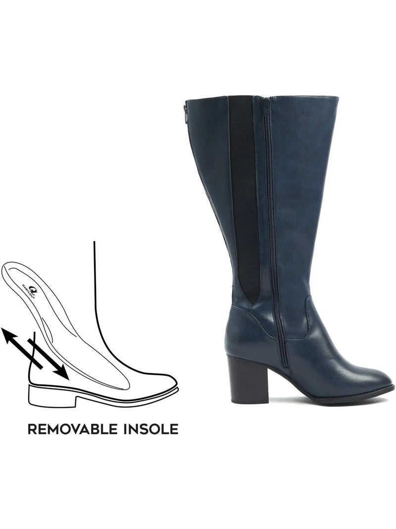 Bottes mollets larges 3XL - Romy Bleu - Kiabi