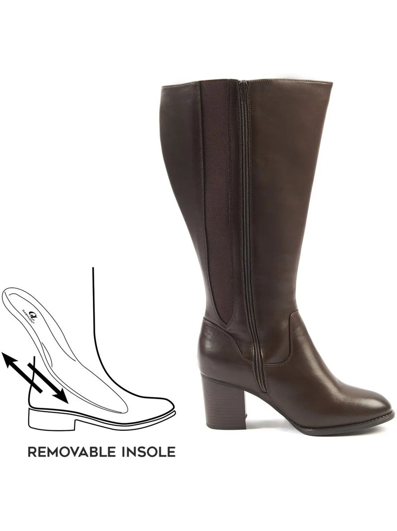 Bottes mollets larges 3XL - Romy Marron - Kiabi