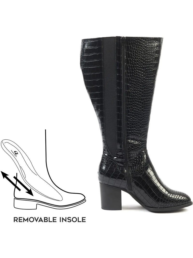 Bottes mollets larges 3XL - Romy Noir - Kiabi