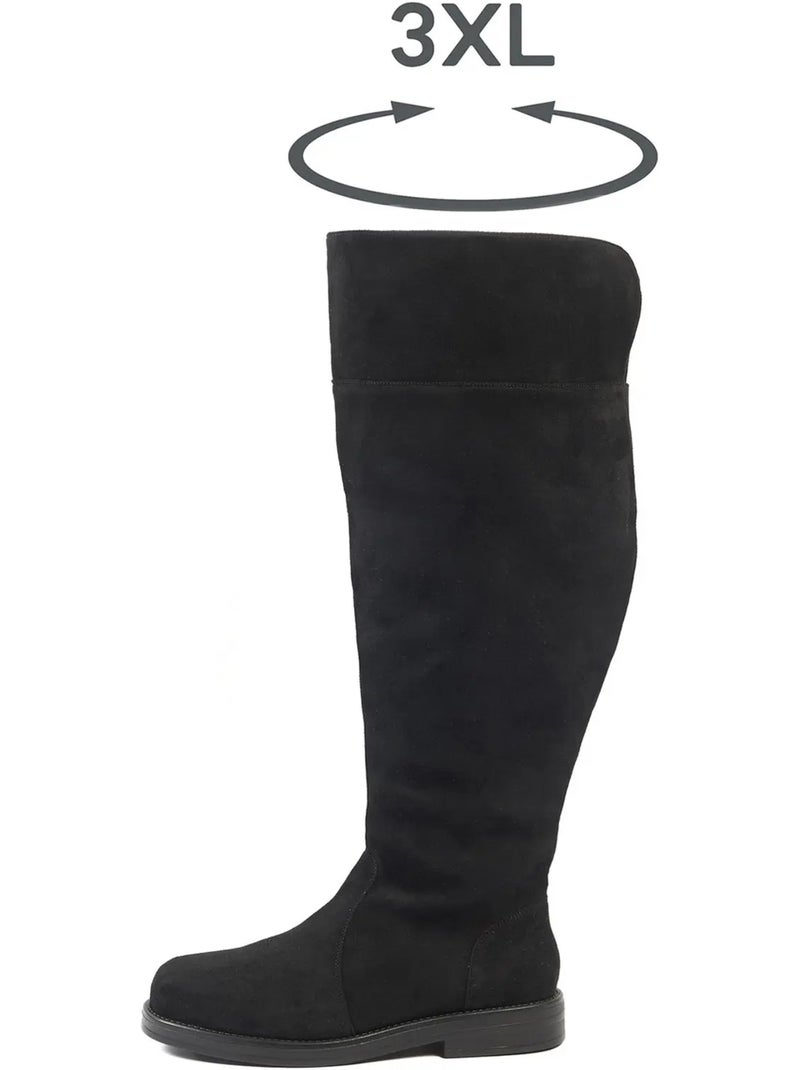 Bottes mollets larges 3xl - sandra Noir - Kiabi