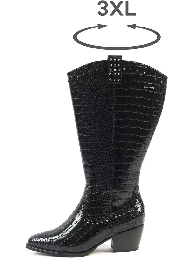 Bottes mollets larges 3xl - thelma Noir - Kiabi