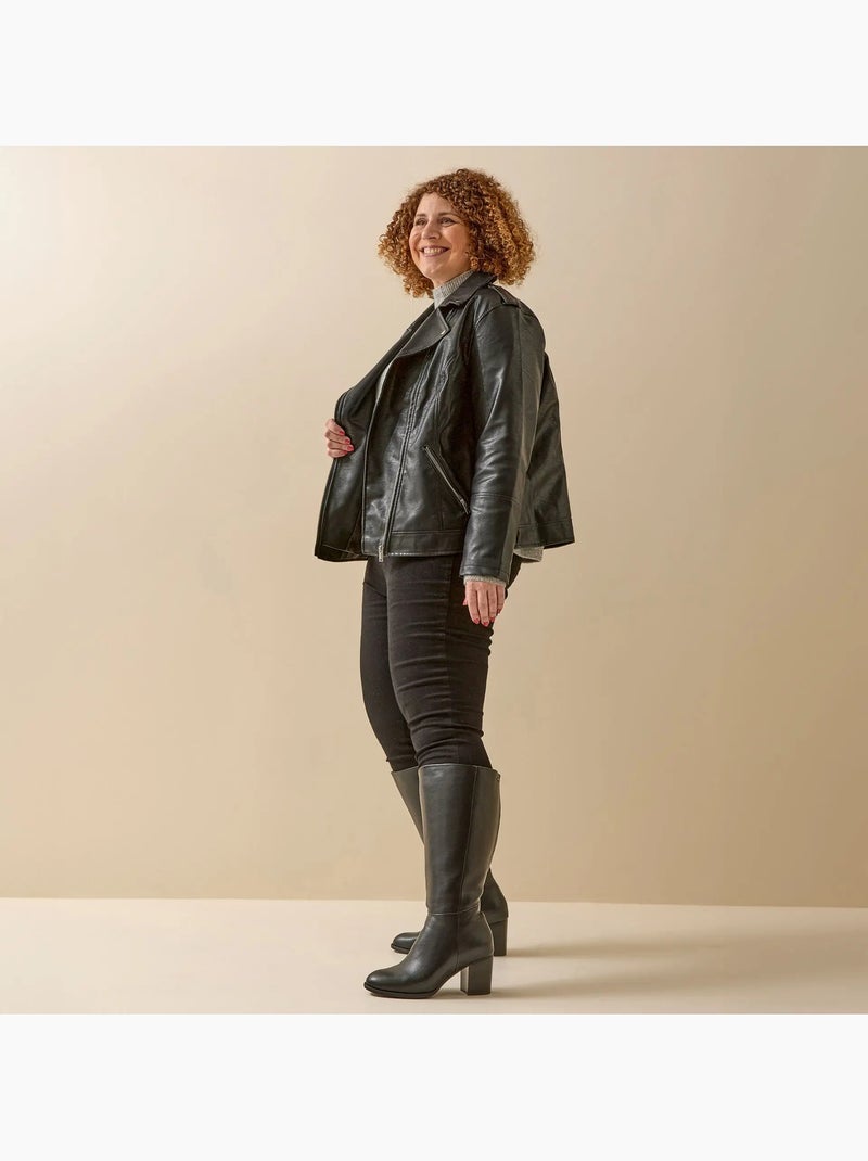 Bottes mollets larges 4XL - Gladys Noir Noir - Kiabi